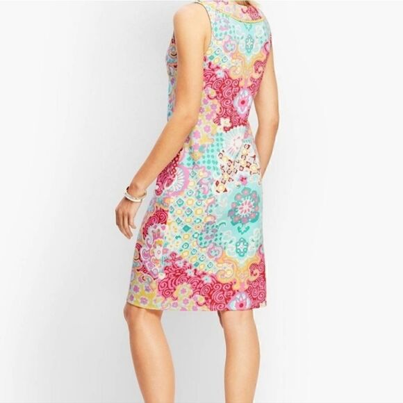 Talbots Women's Medallion Interlock Paisley Shift Dress Size MP - Picture 7 of 13